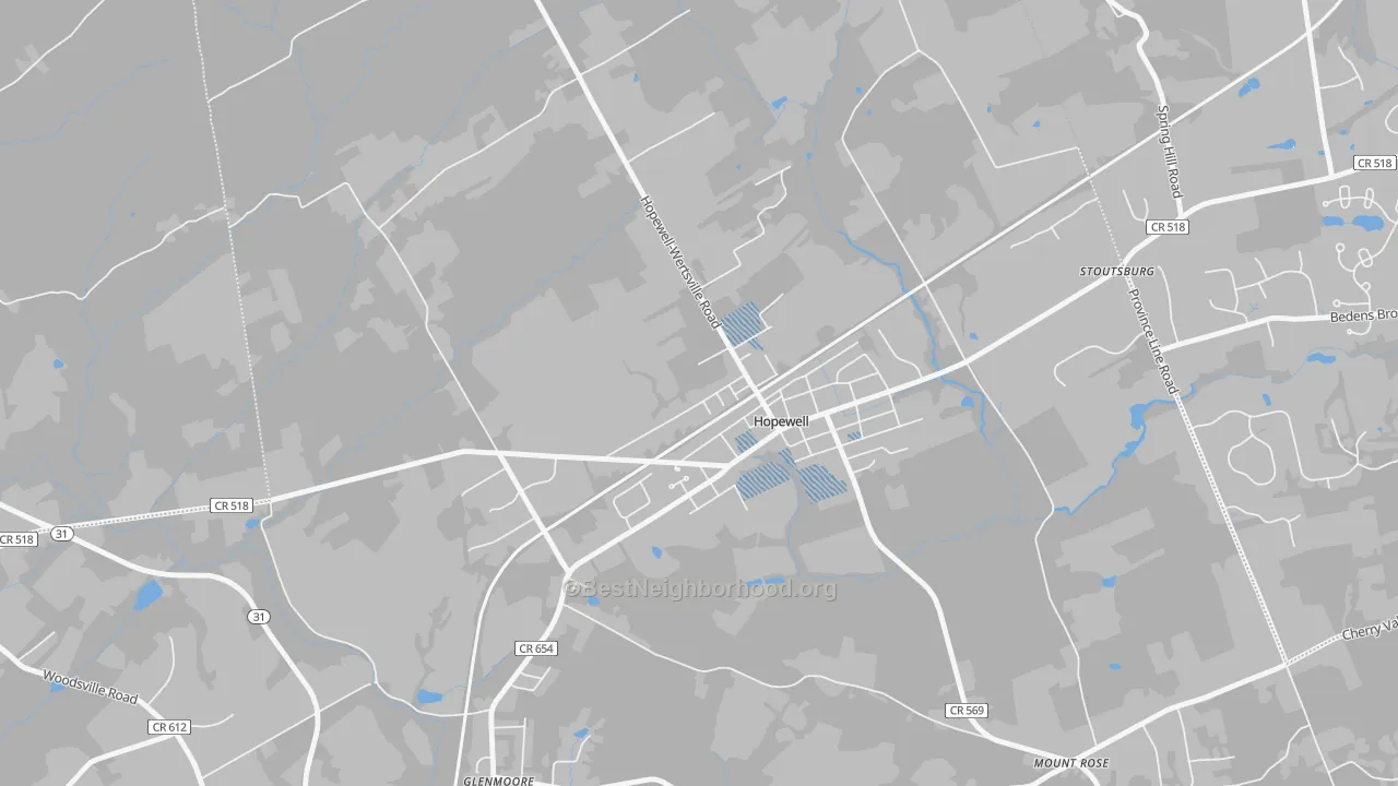 Transit Grade map of Marshalls Corner, NJ