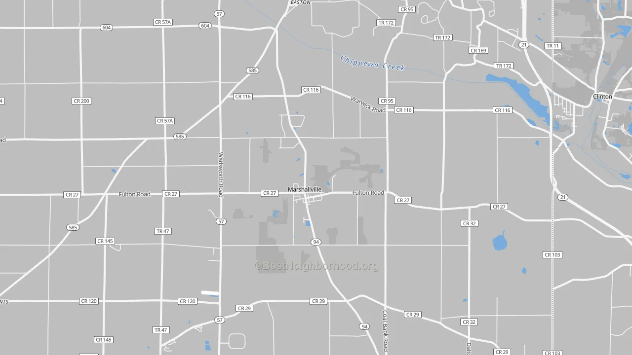 Transit Grade map of Marshallville, OH