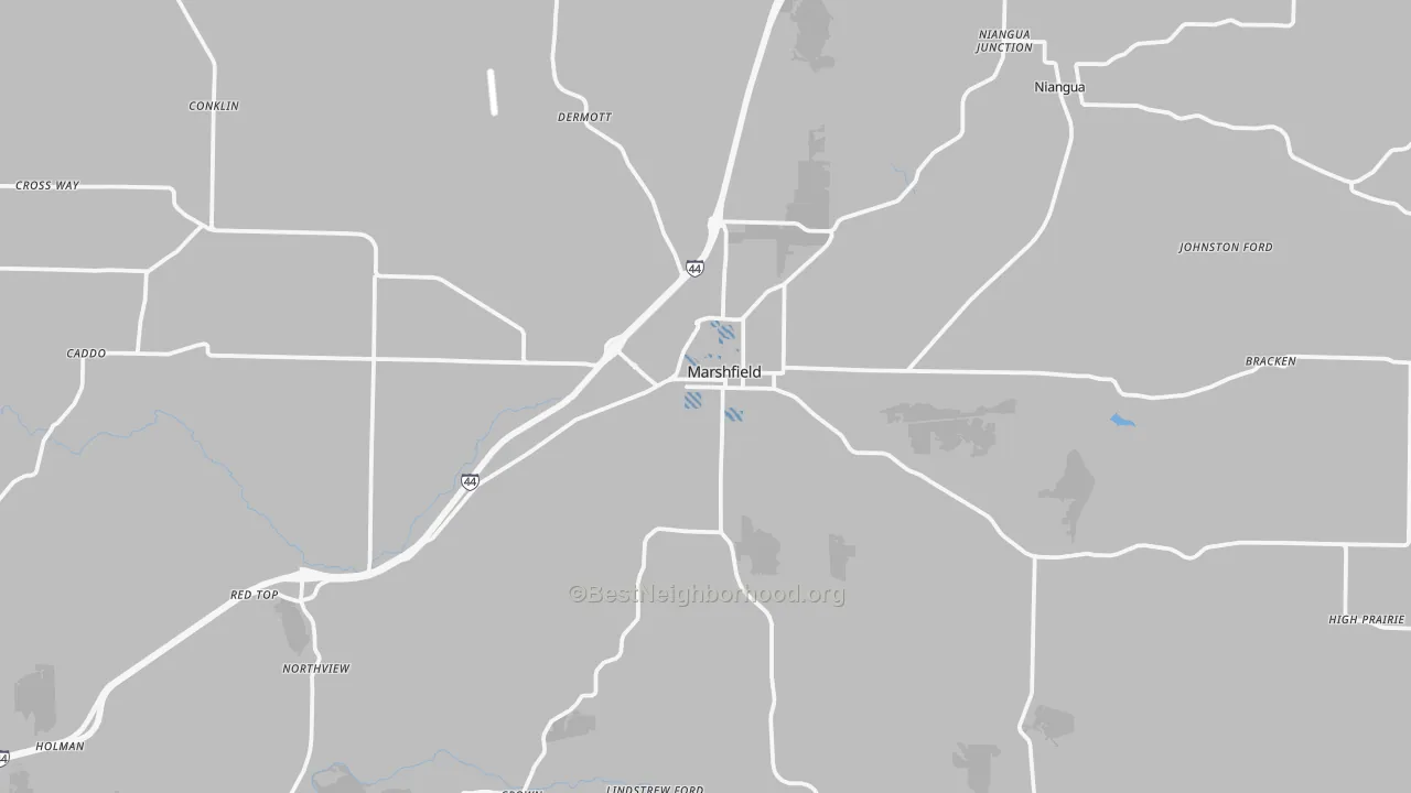 Transit Grade map of Marshfield, MO