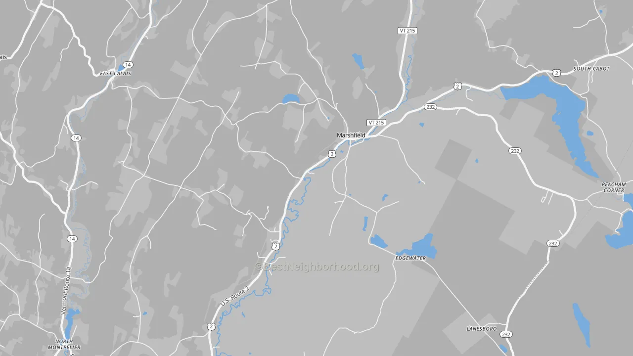 Transit Grade map of Marshfield, VT