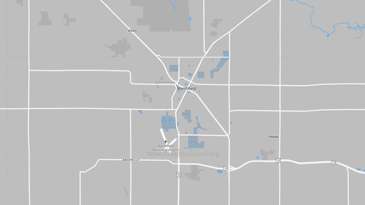 Transit Grade map of Marshfield, WI