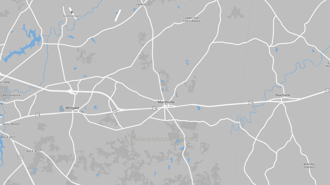 Transit Grade map of Marshville, NC