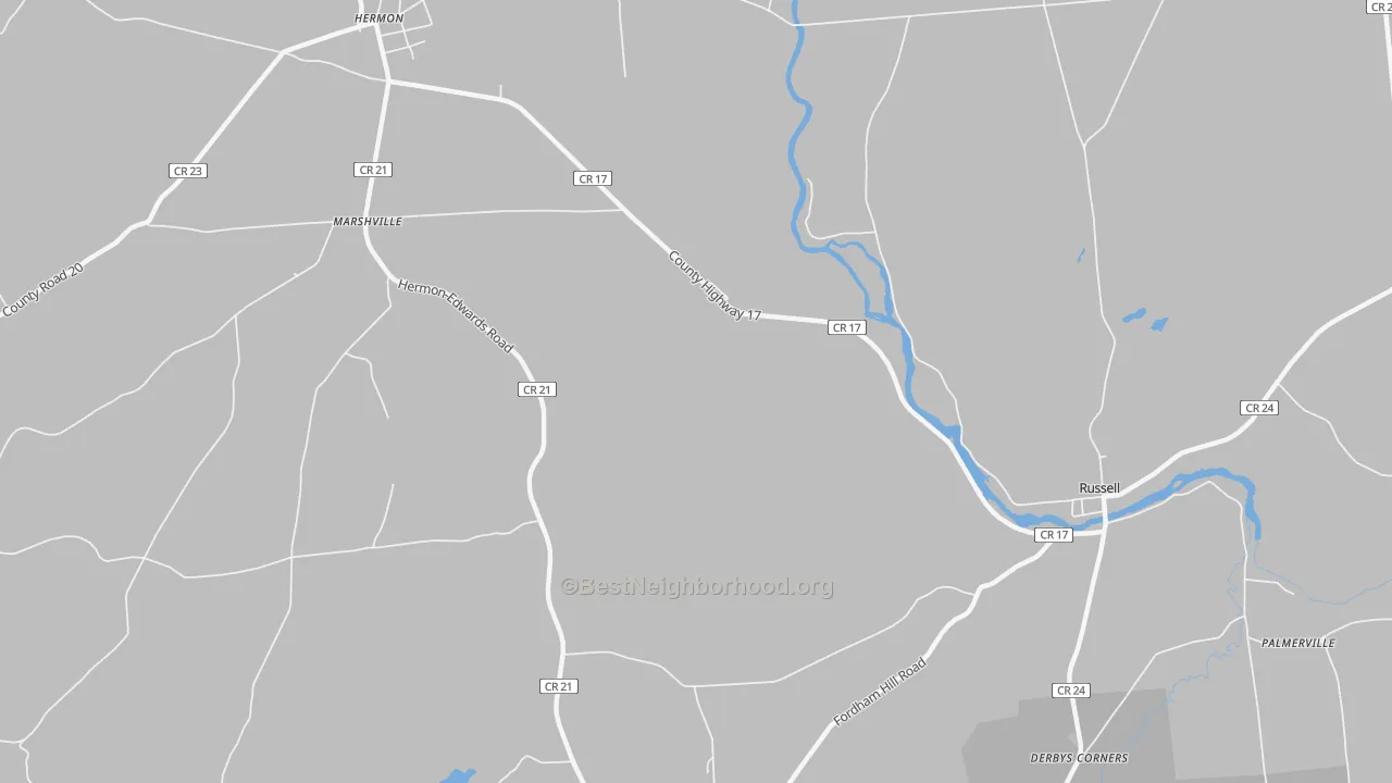 Transit Grade map of Marshville, NY