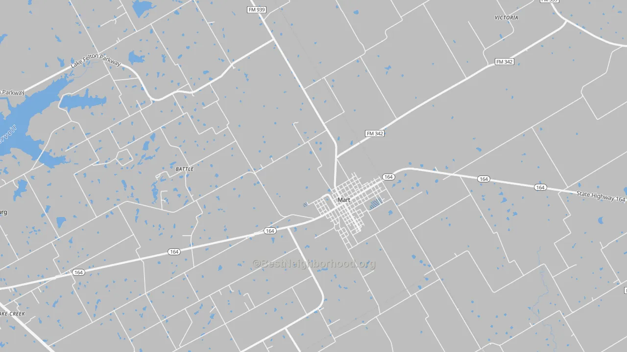 Transit Grade map of Mart, TX