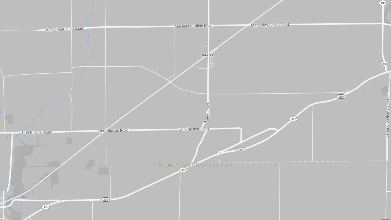 Transit Grade map of Martel, OH