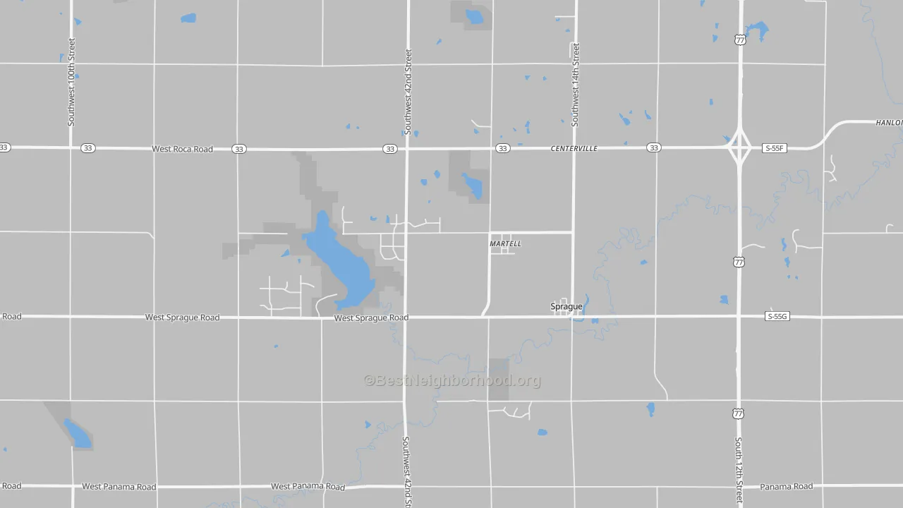 Transit Grade map of Martell, NE