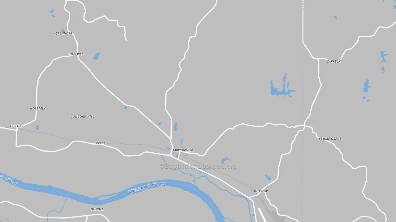 Transit Grade map of Marthasville, MO