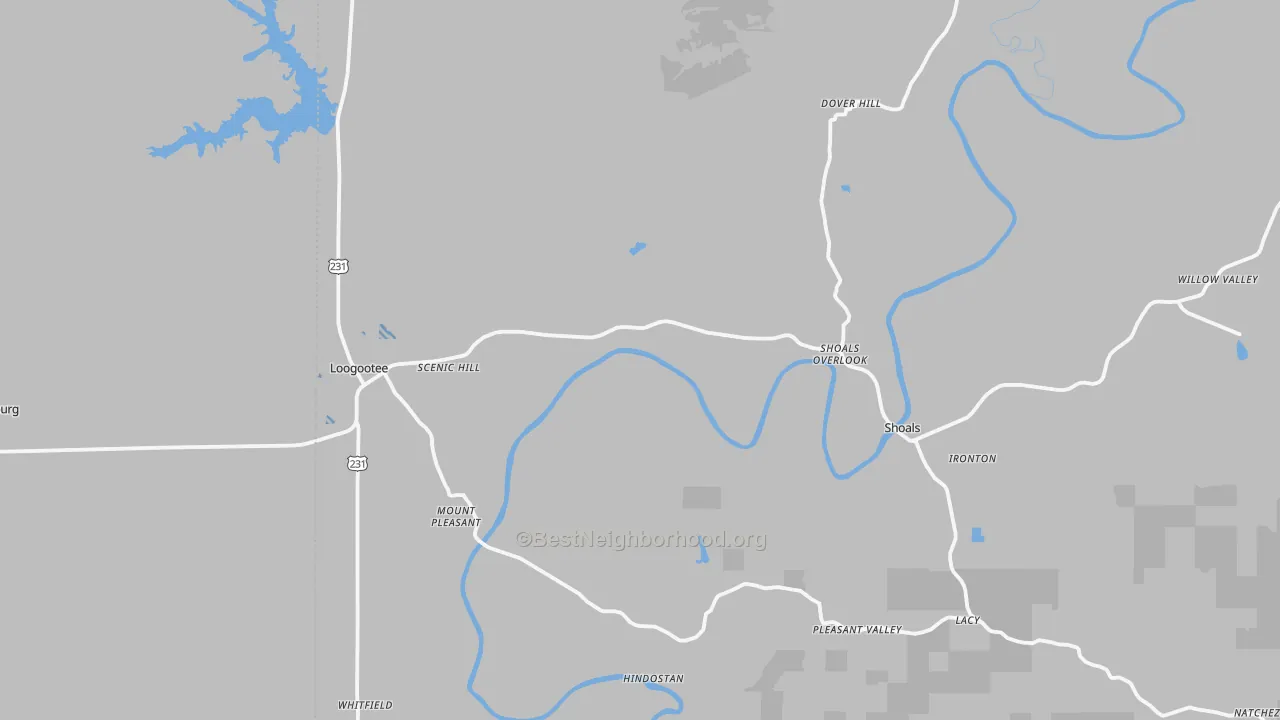 Transit Grade map of Martin County, IN