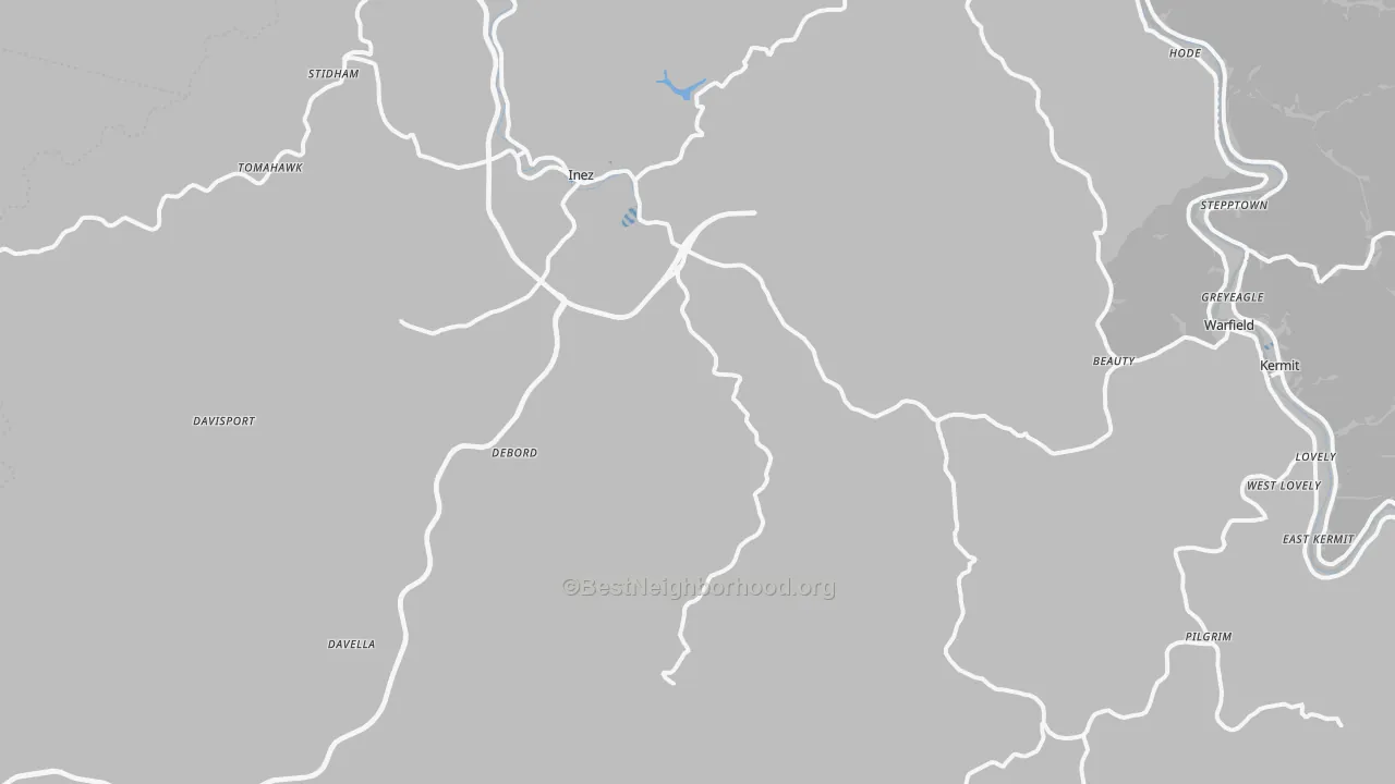 Transit Grade map of Martin County, KY