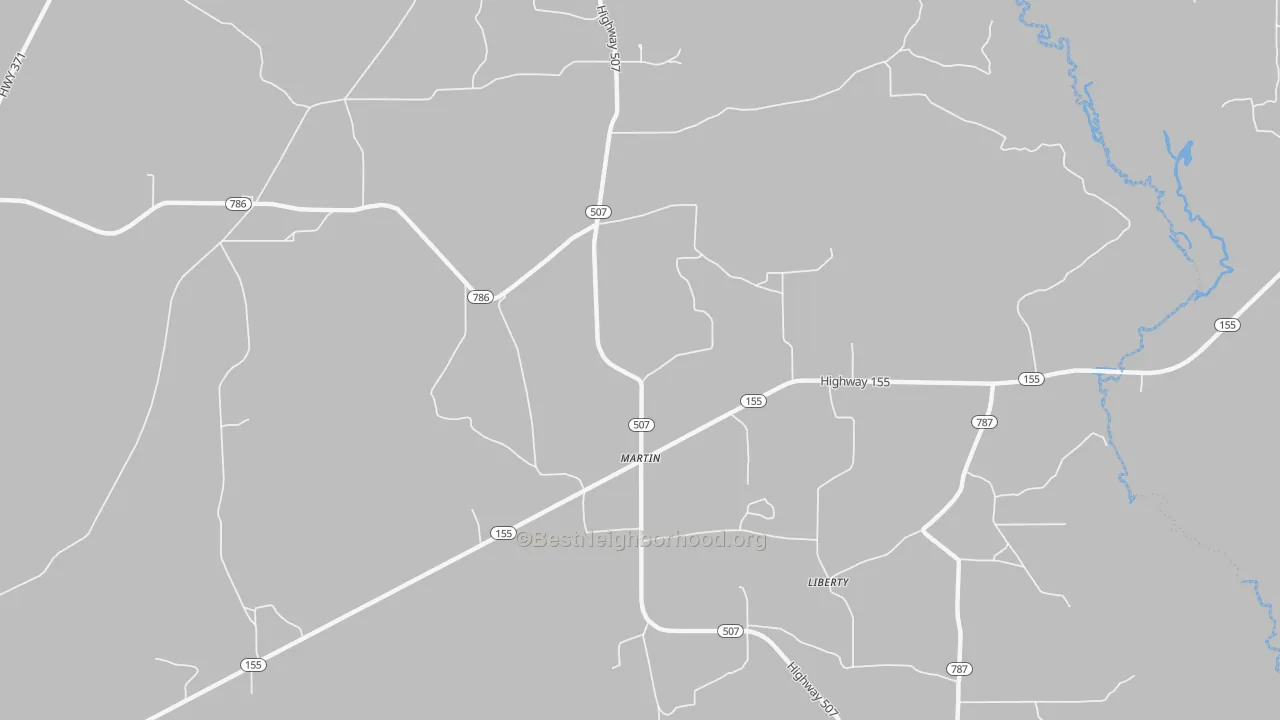 Transit Grade map of Martin, LA