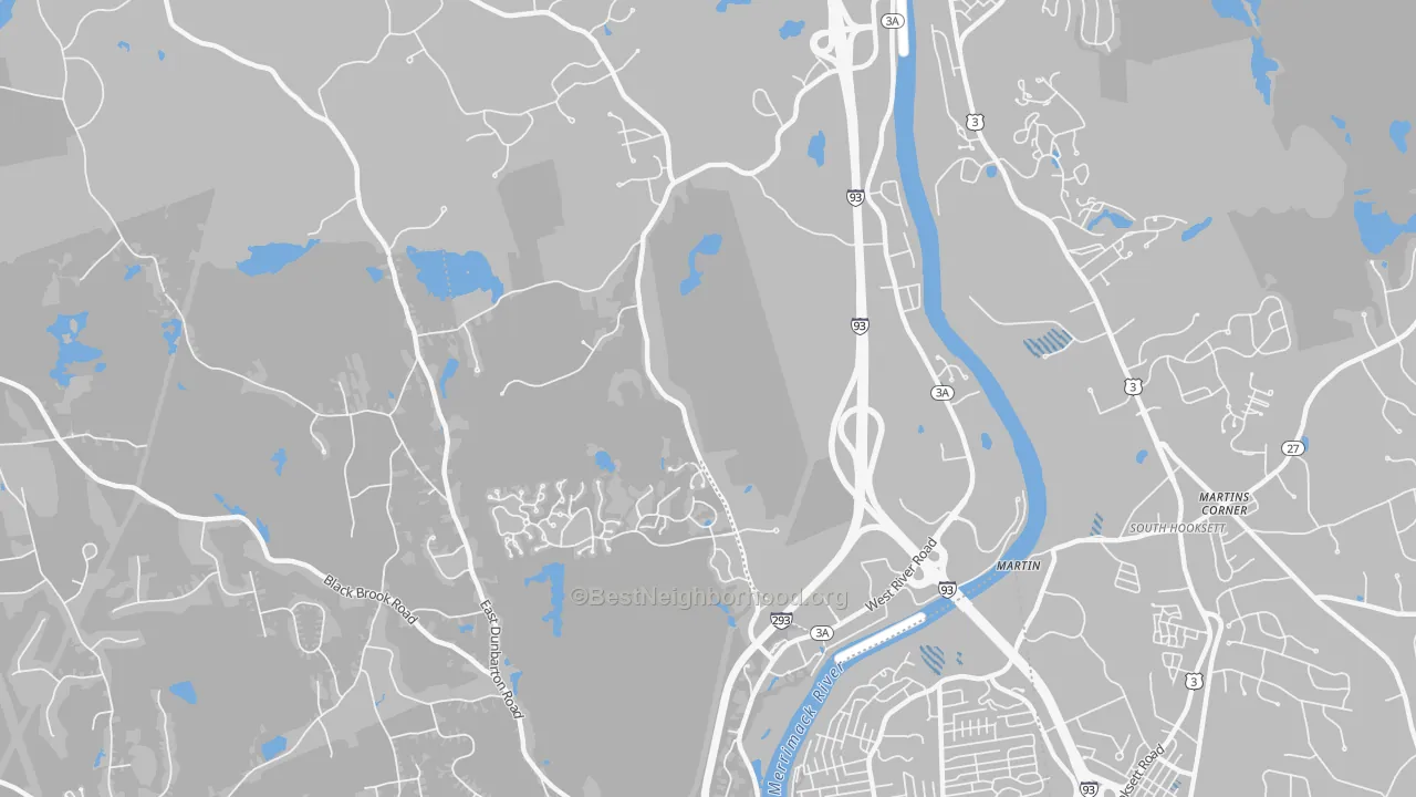 Transit Grade map of Martin, NH