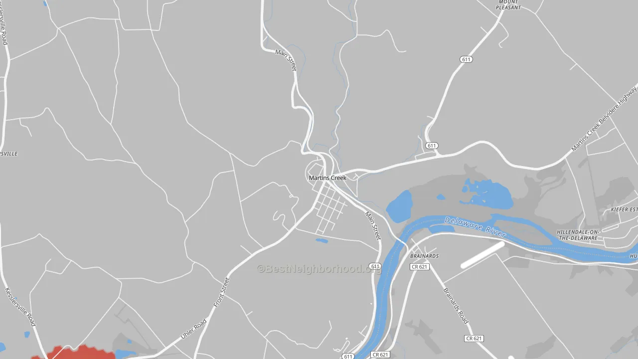 Transit Grade map of Martins Creek, PA