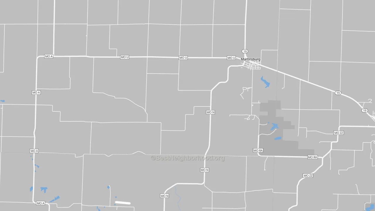 Transit Grade map of Martinsburg, MO