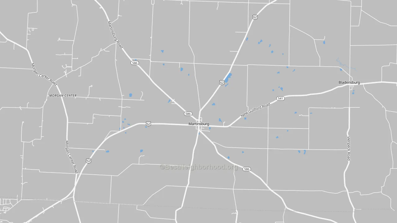 Transit Grade map of Martinsburg, OH