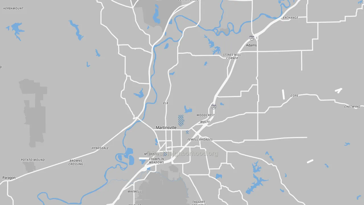Transit Grade map of Martinsville, IN