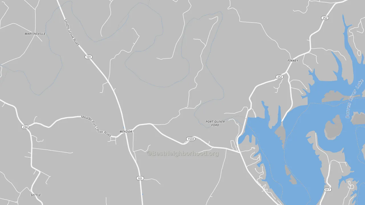 Transit Grade map of Martinsville, KY