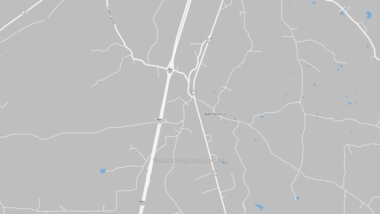 Transit Grade map of Martinsville, MS