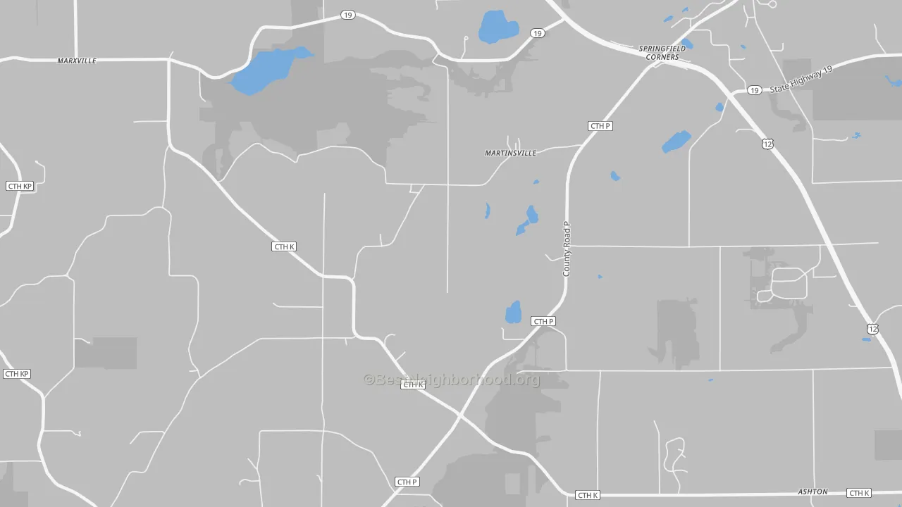 Transit Grade map of Martinsville, WI