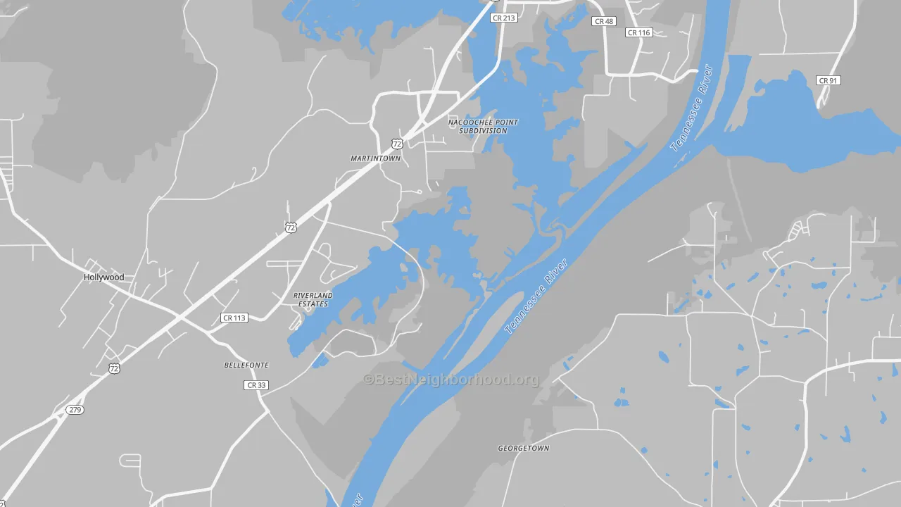 Transit Grade map of Martintown, AL