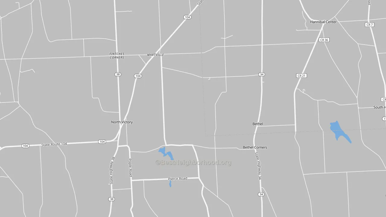 Transit Grade map of Martville, NY
