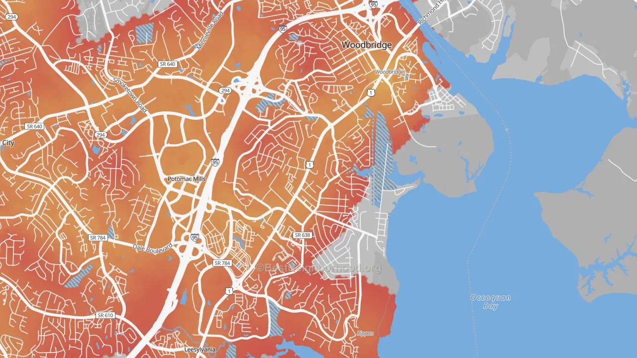 Transit Grade map of Marumsco, VA