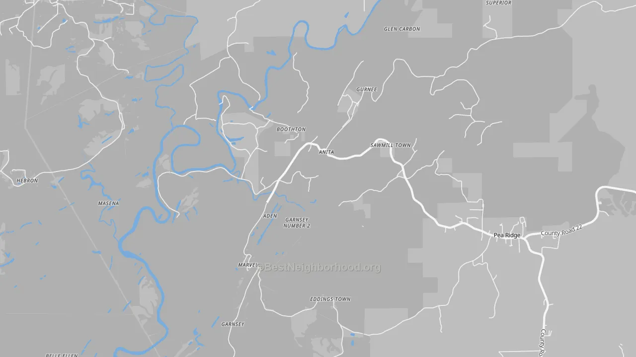 Transit Grade map of Marvel, AL