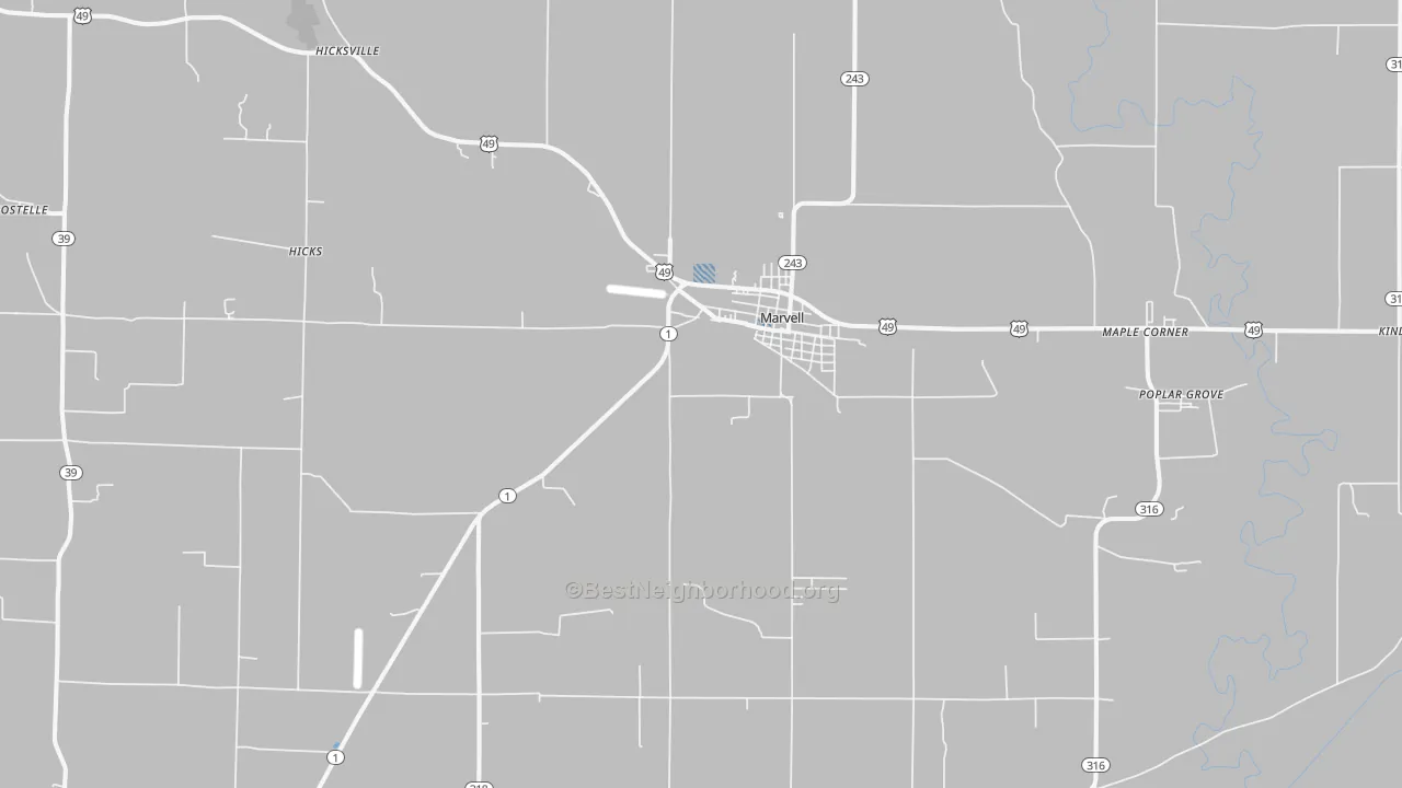 Transit Grade map of Marvell, AR