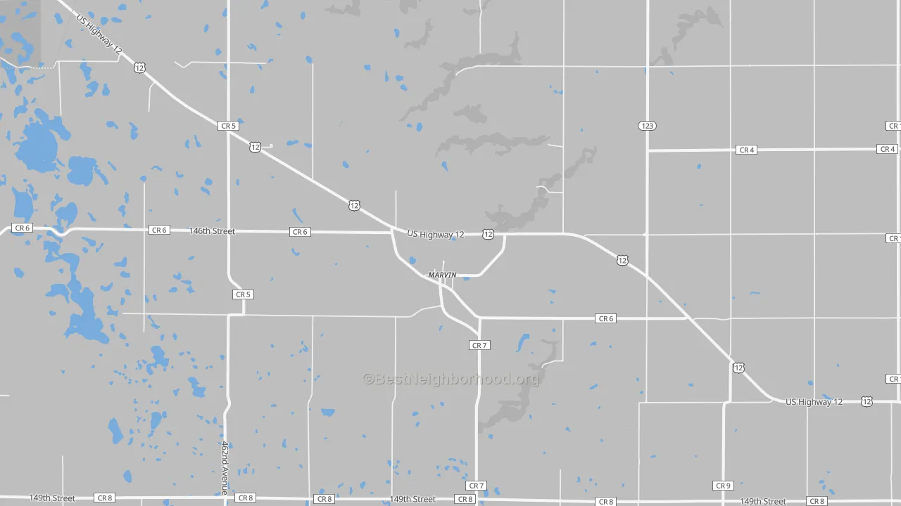 Transit Grade map of Marvin, SD
