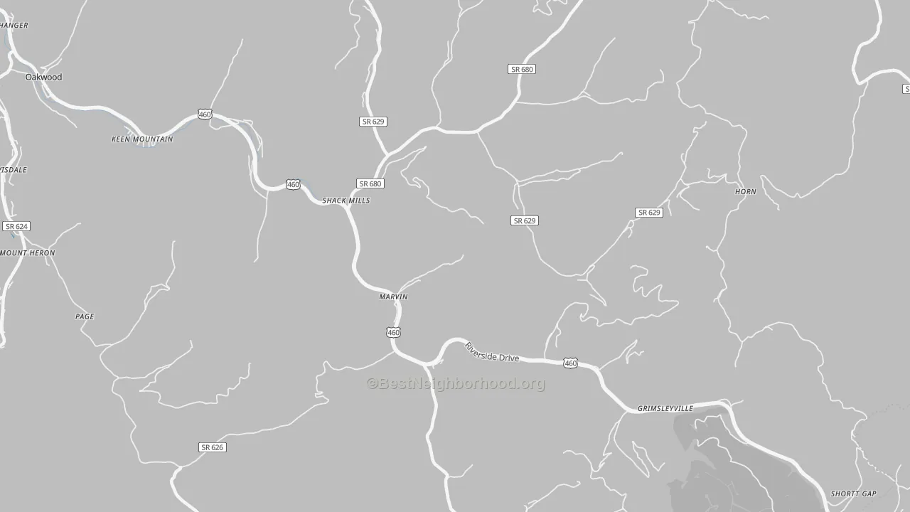 Transit Grade map of Marvin, VA