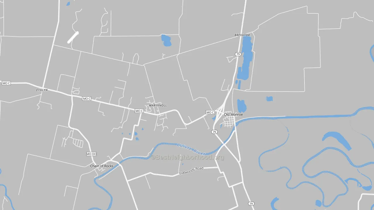 Transit Grade map of Maryknoll, MO