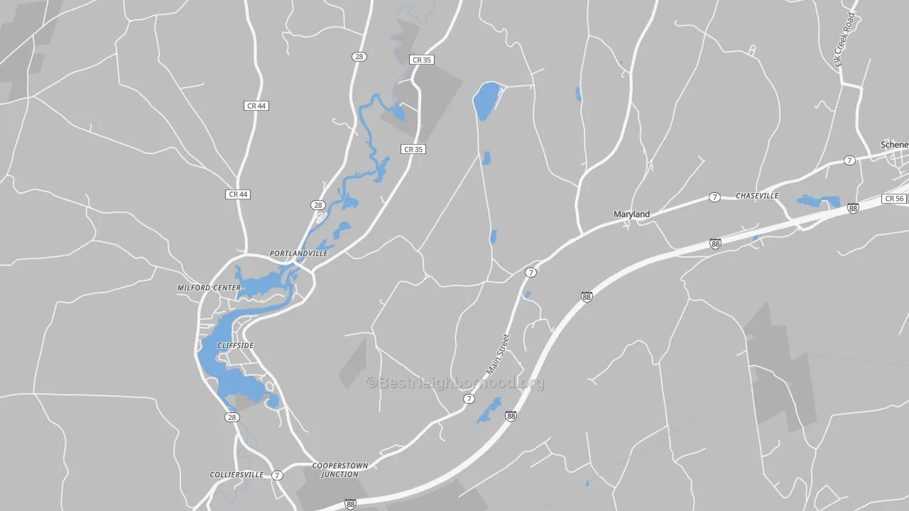 Transit Grade map of Maryland, NY