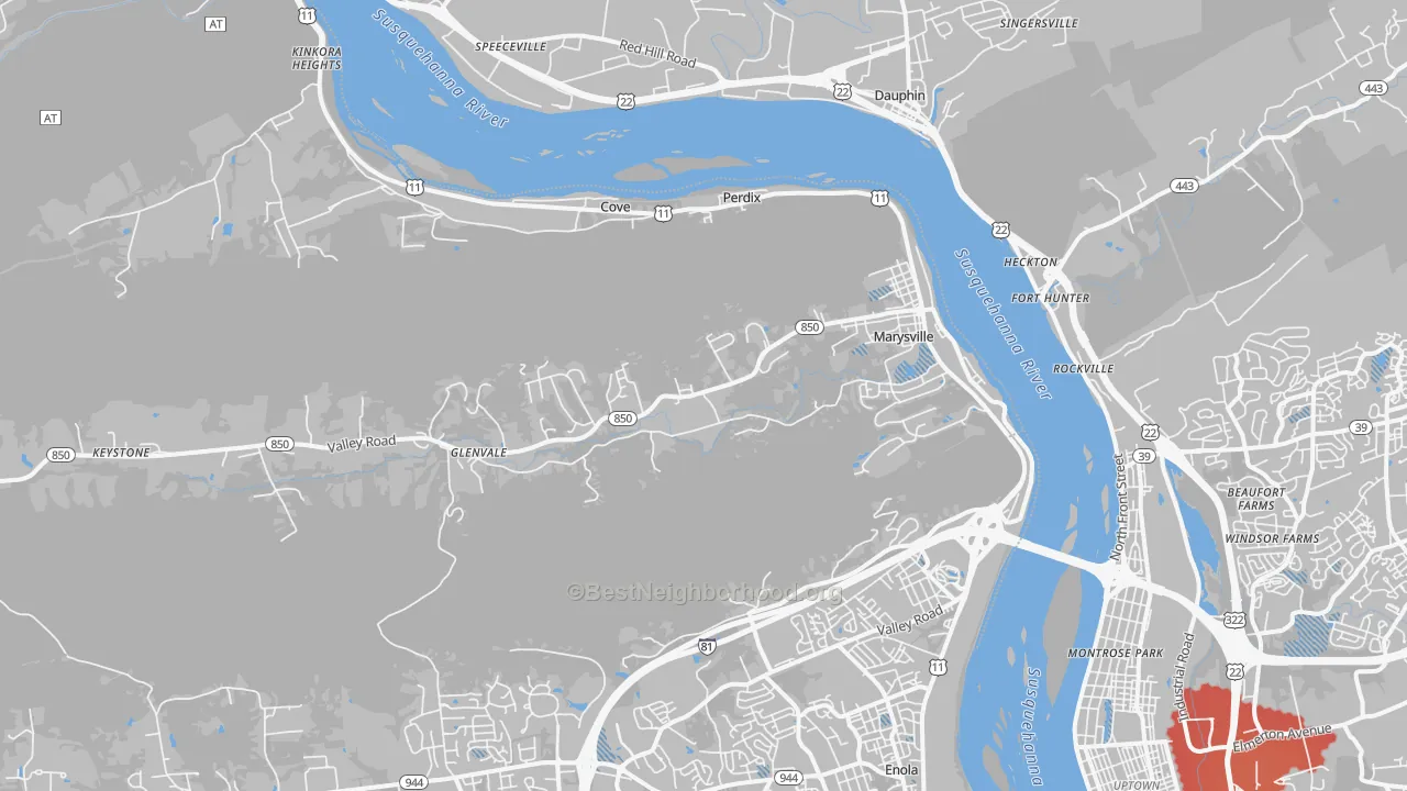 Transit Grade map of Marysville, PA