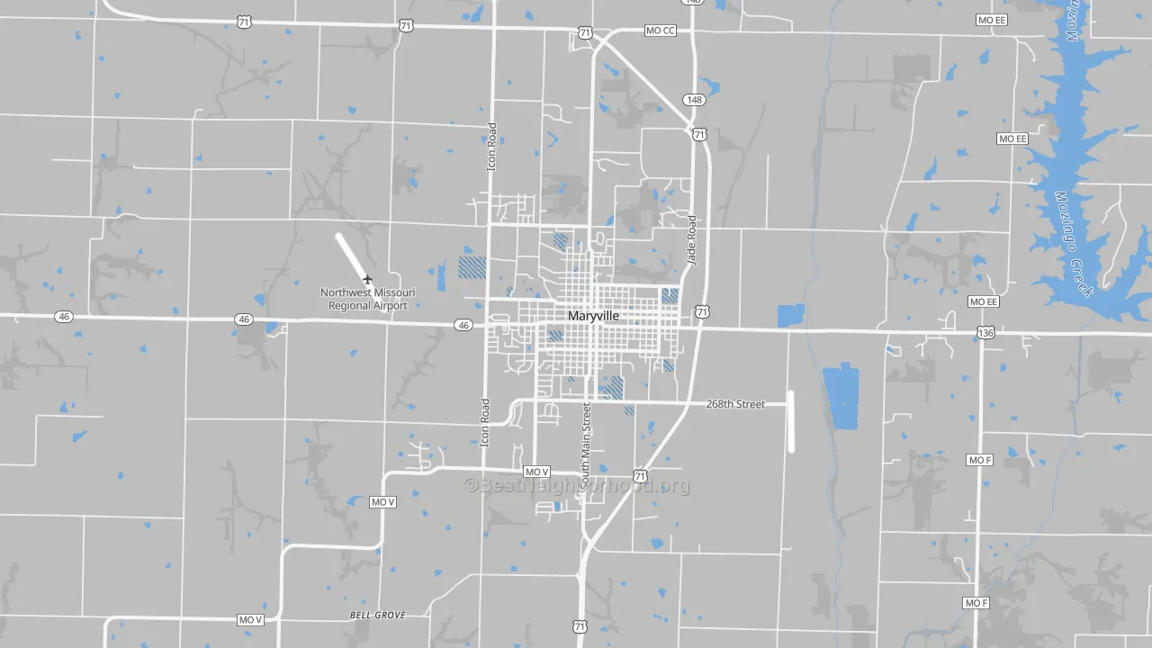 Transit Grade map of Maryville, MO