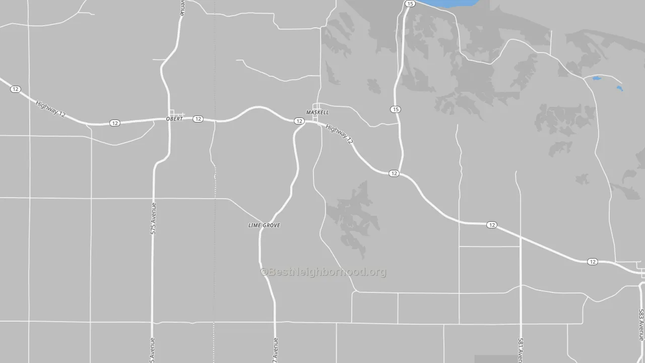 Transit Grade map of Maskell, NE