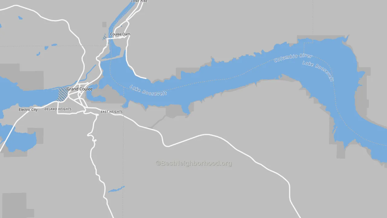 Transit Grade map of Mason City, WA