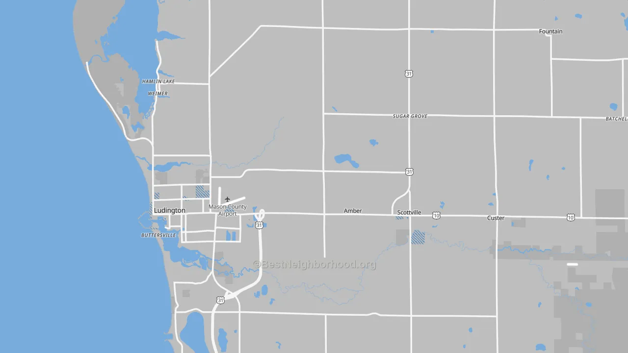 Transit Grade map of Mason County, MI