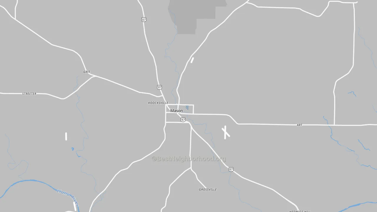 Transit Grade map of Mason County, TX