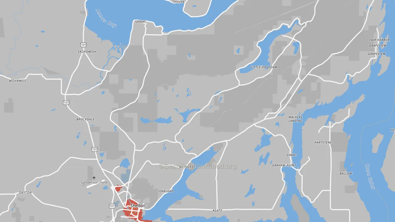 Transit Grade map of Mason County, WA