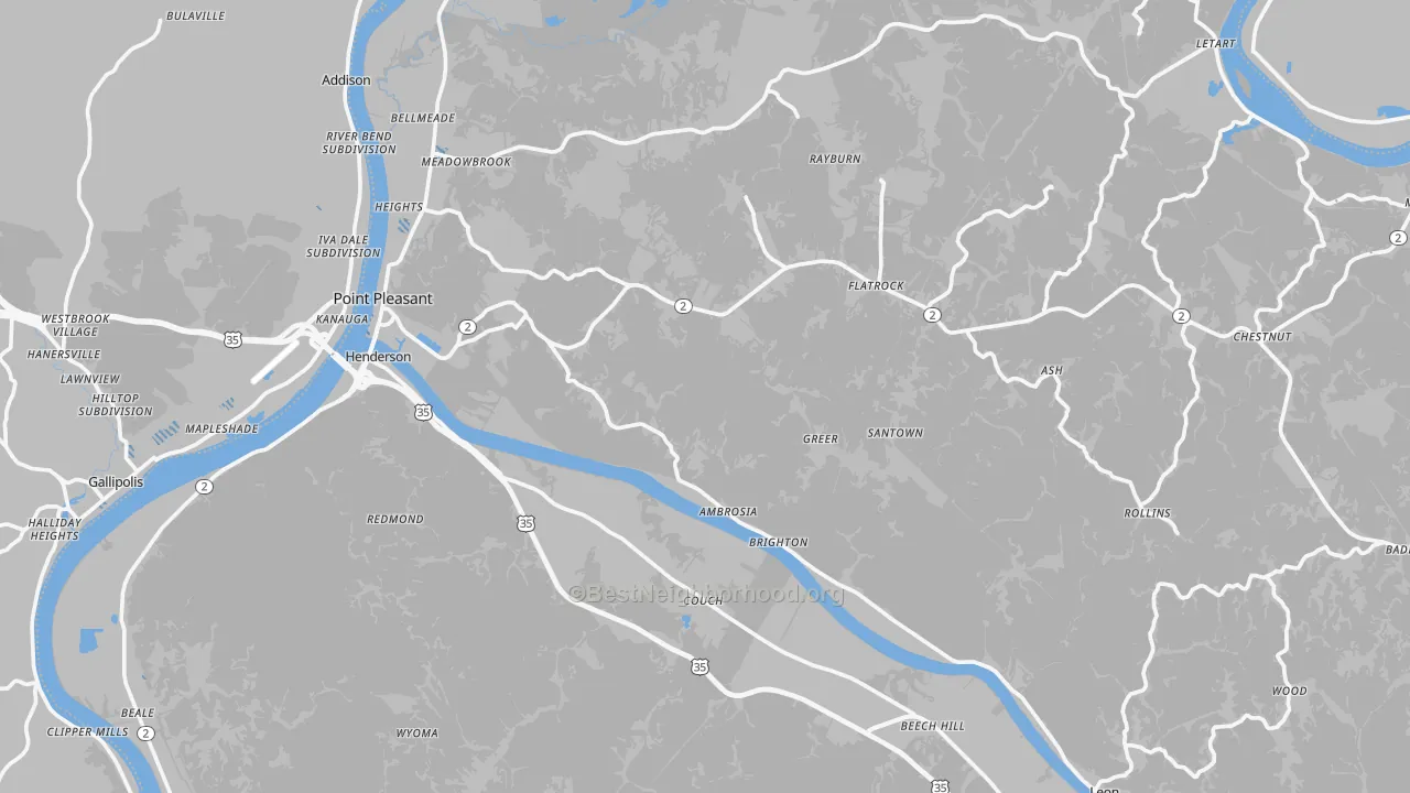 Transit Grade map of Mason County, WV