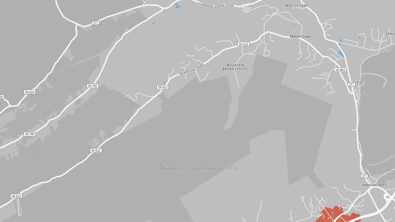 Transit Grade map of Mason Cove, VA
