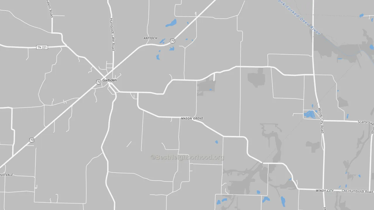 Transit Grade map of Mason Grove, TN