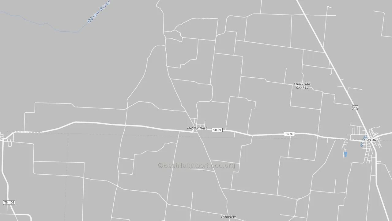 Transit Grade map of Mason Hall, TN