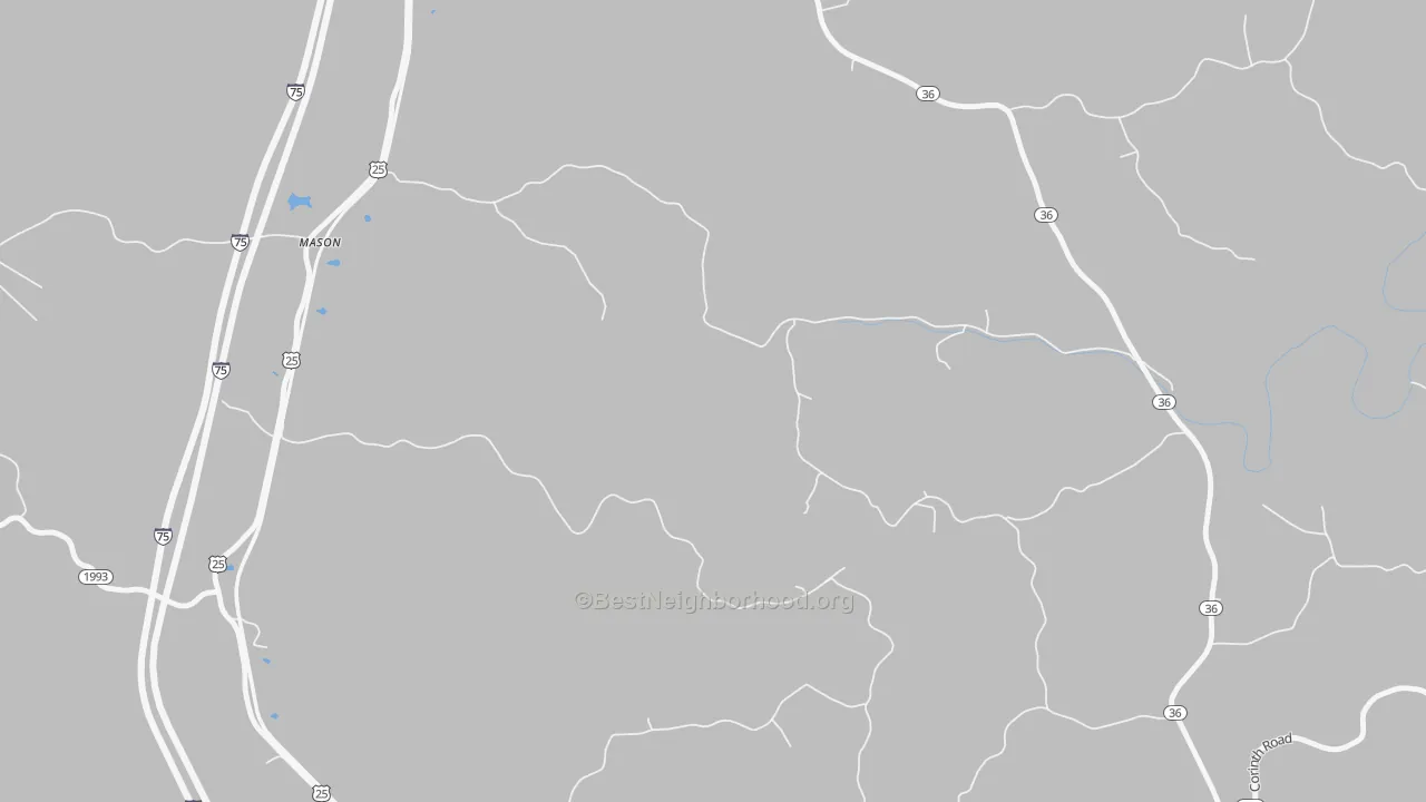 Transit Grade map of Mason, KY