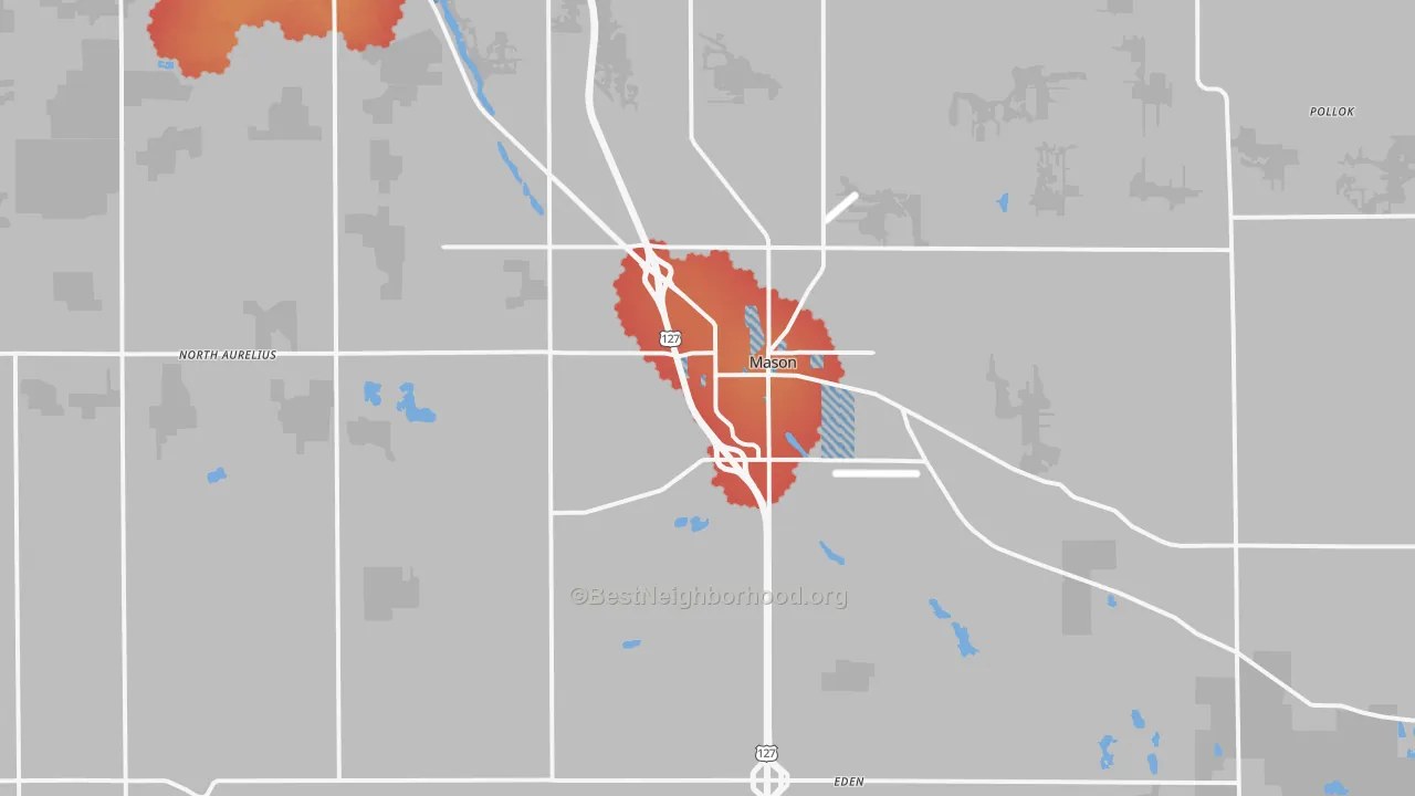 Transit Grade map of Mason, MI