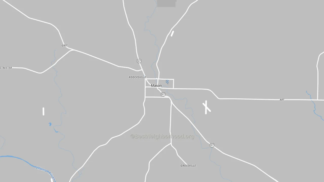Transit Grade map of Mason, TX