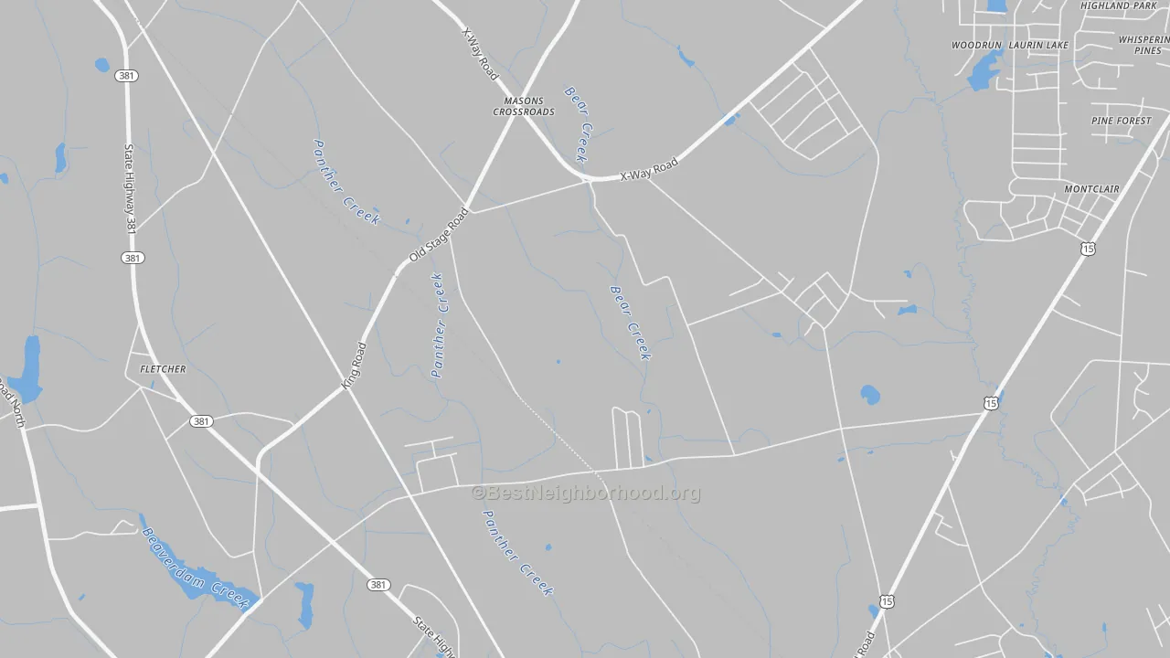 Transit Grade map of Masons Crossroads, NC