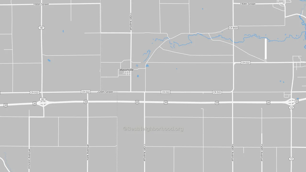 Transit Grade map of Masonville, IA