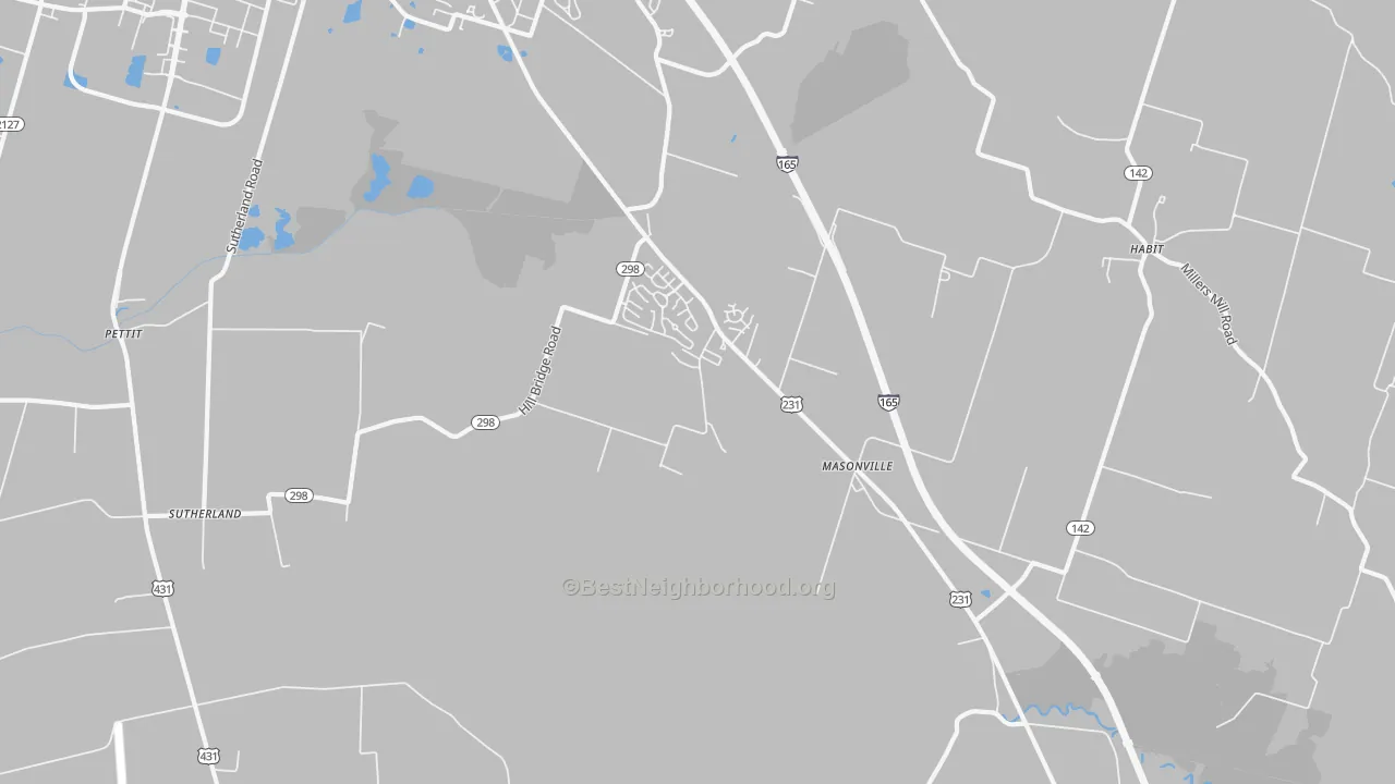 Transit Grade map of Masonville, KY