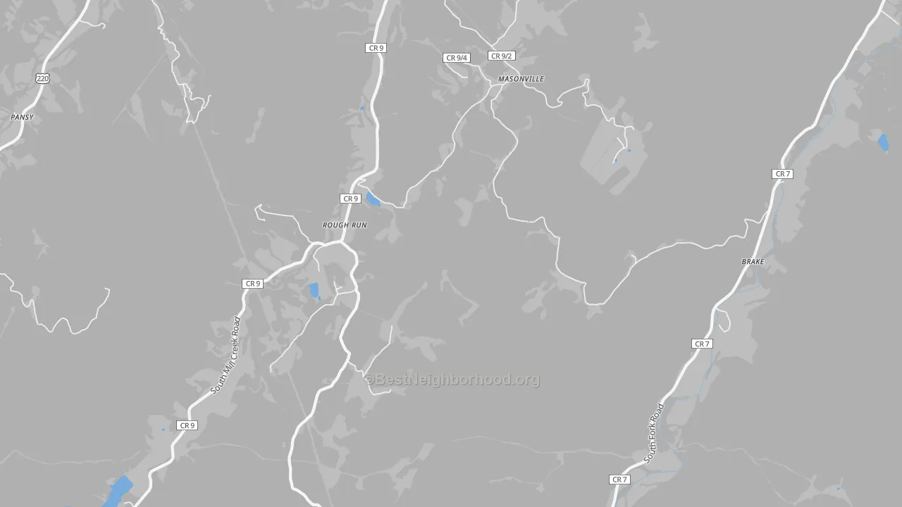 Transit Grade map of Masonville, WV