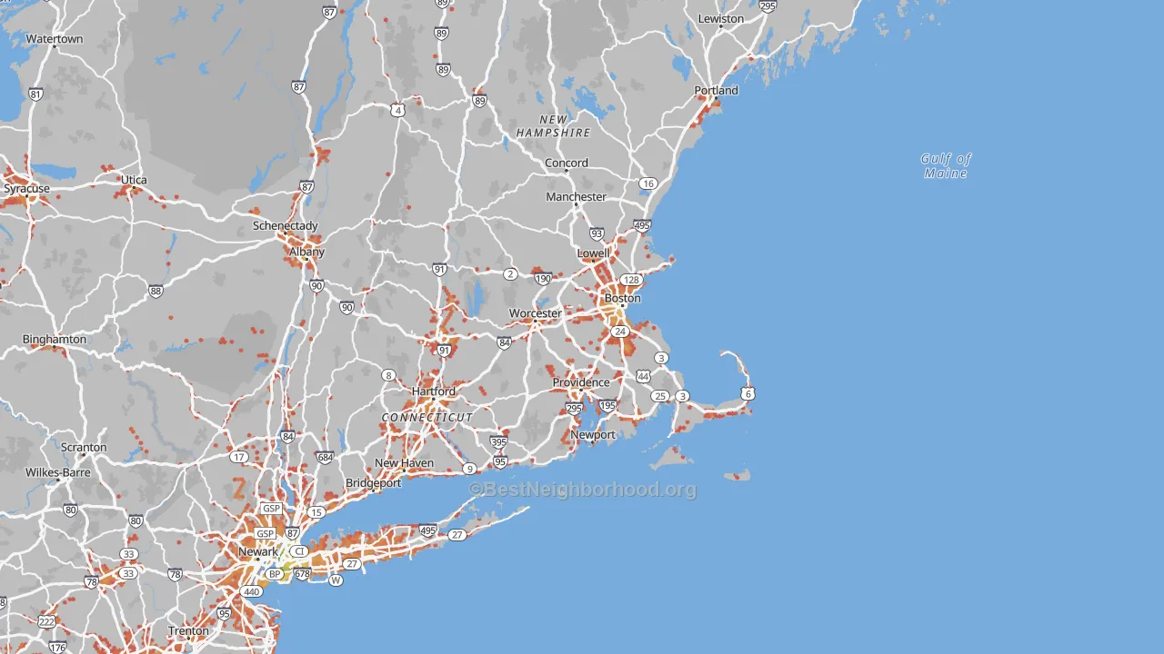Transit Grade map of Massachusetts